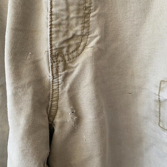 American Eagle Cargo Shorts Mens Size 30 Khaki Distressed VTG Y2K Destroyed - Picture 4 of 9